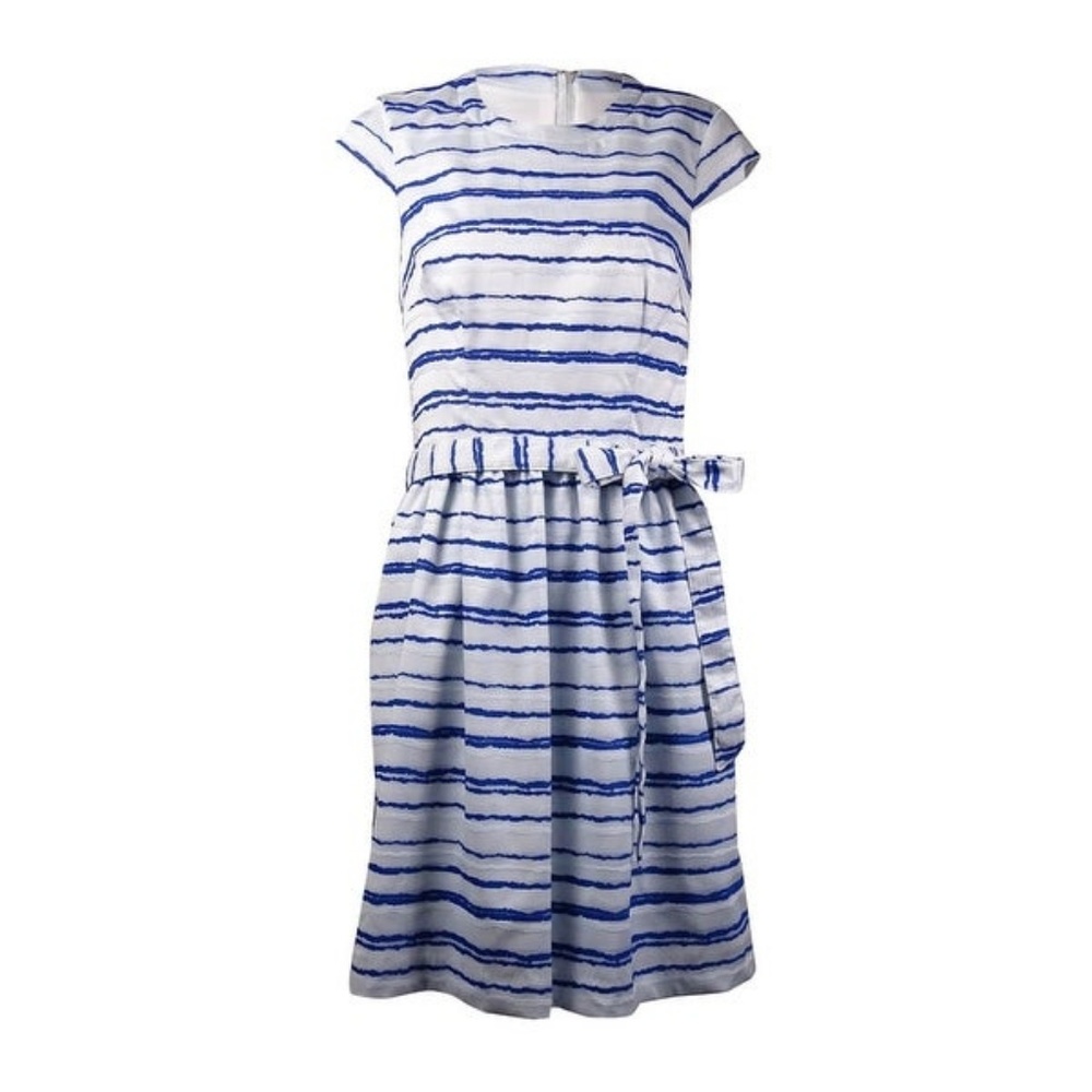 Betsey Johnson Jacquard Striped A-Line Dress